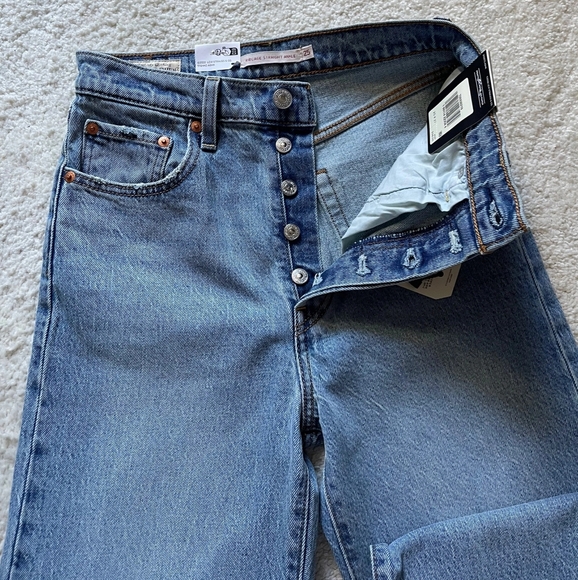 NWT Levi's Premium Ribcage Straight Ankle Women's Jeans Size 25/27 - Picture 4 of 12